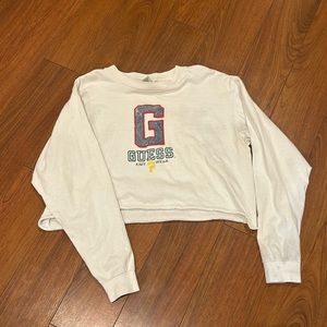 Vintage GUESS Cropped long sleeve shirt “one size”